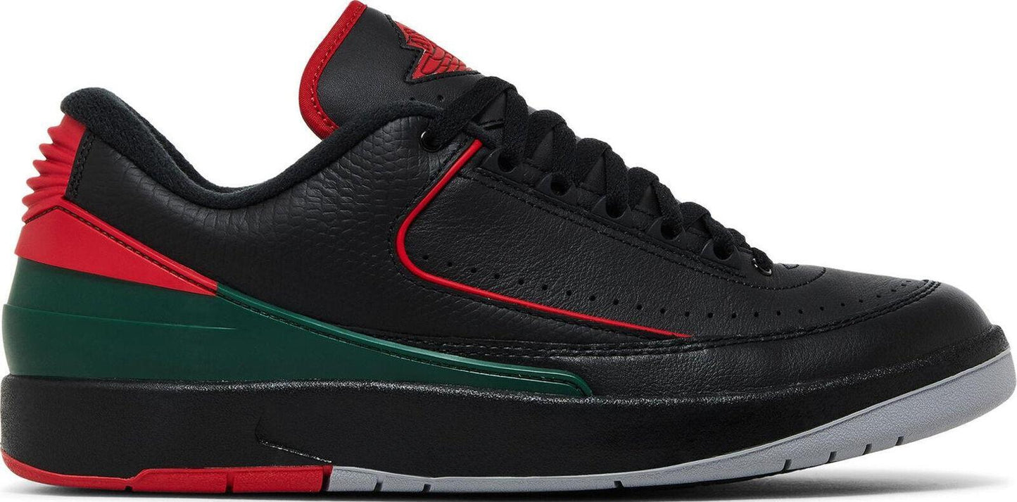 Size 9.5 - Air Jordan 2 Retro Low Christmas Black Leather (DV9956-006)