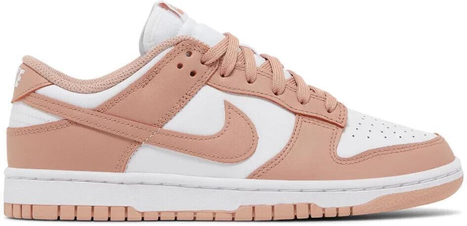 Size 9W - Nike Dunk Low Rose Whisper White Pink Leather (DD1503-118)