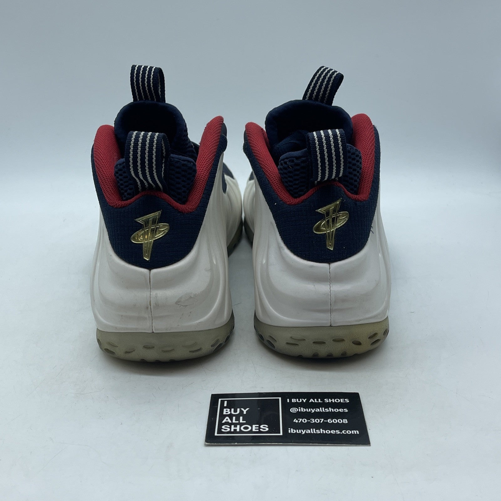 Size 10.5 - Nike Air Foamposite One PRM Olympic White Blue Suede (575420-400)