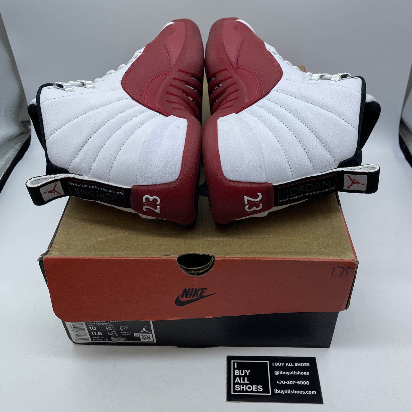Size 10 - Jordan 12 Retro 2023 Mid Cherry Red White Leather (CT8013-116)