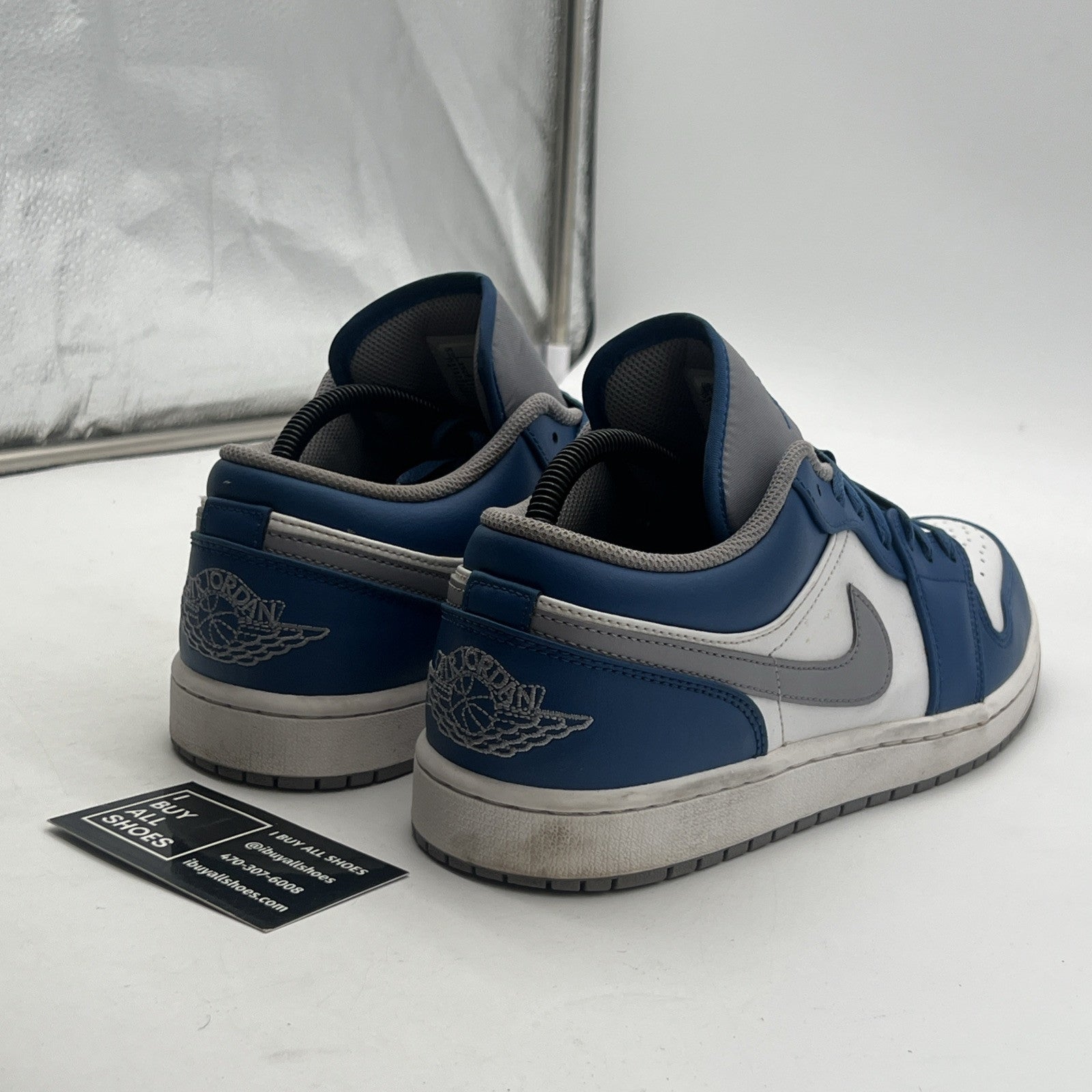Size 10 - Air Jordan 1 Low True Blue Cement (533588-412)