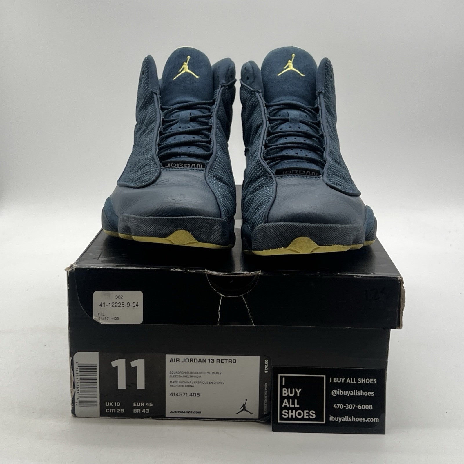 Size 11 - Air Jordan 13 Retro Squadron Blue (414571-405)