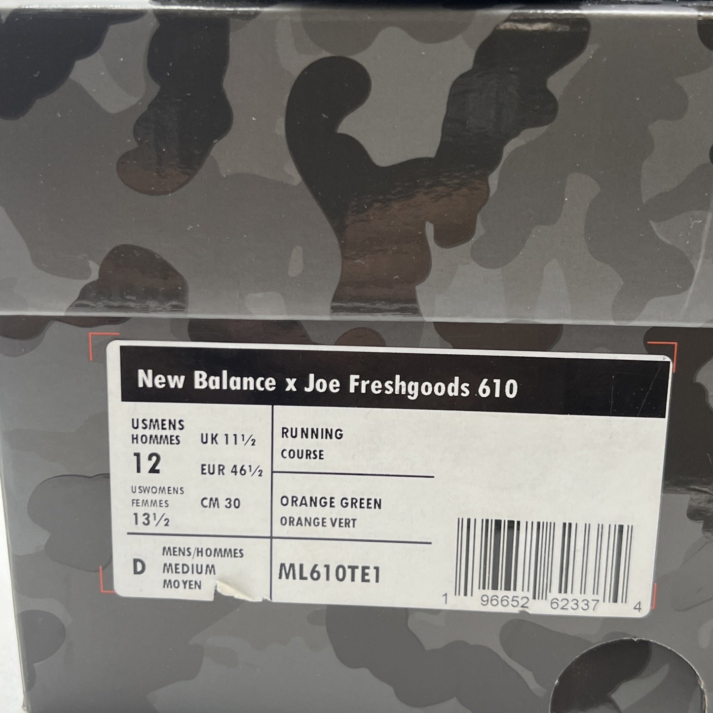 Size 12 - New Balance Joe Freshgoods x 610 Lil' Swamps (ML610TE1)