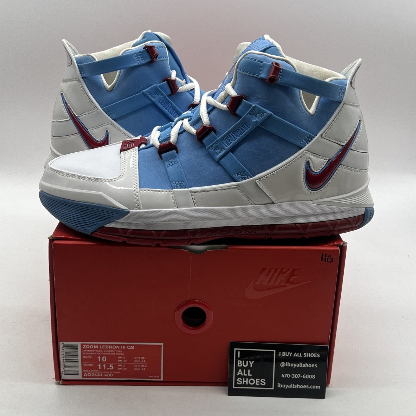 Size 10 - Nike Zoom LeBron 3 Houston Oilers (AO2434-400)