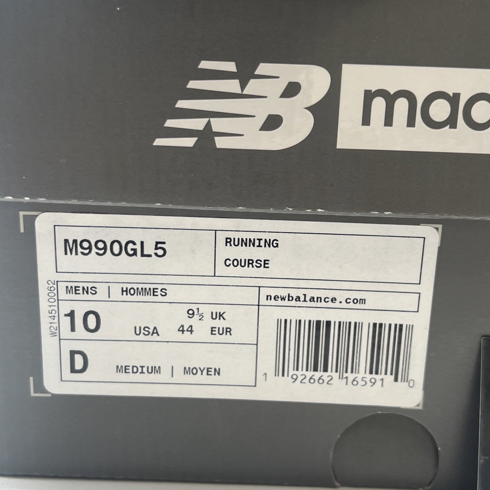 Size 10 - New Balance 990v5 Made in USA Low Castlerock (M990GL5)