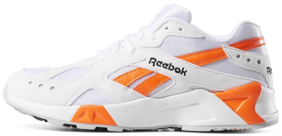 Size 9 - Reebok Aztrek Solar Orange White Grey Suede Leather (CN7472)