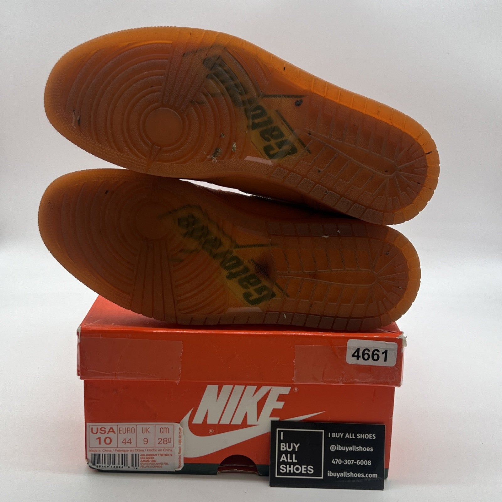 Size 10 - Air Jordan 1 Retro OG G8RD High Orange Peel (AJ5997-880)