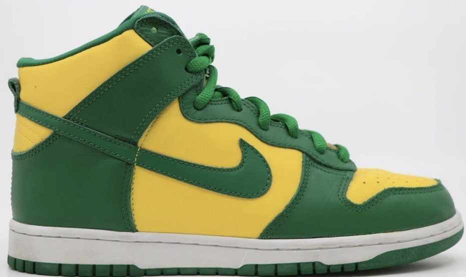 Size 13 - Nike Dunk High Brazil Yellow Green Leather (304717-731)