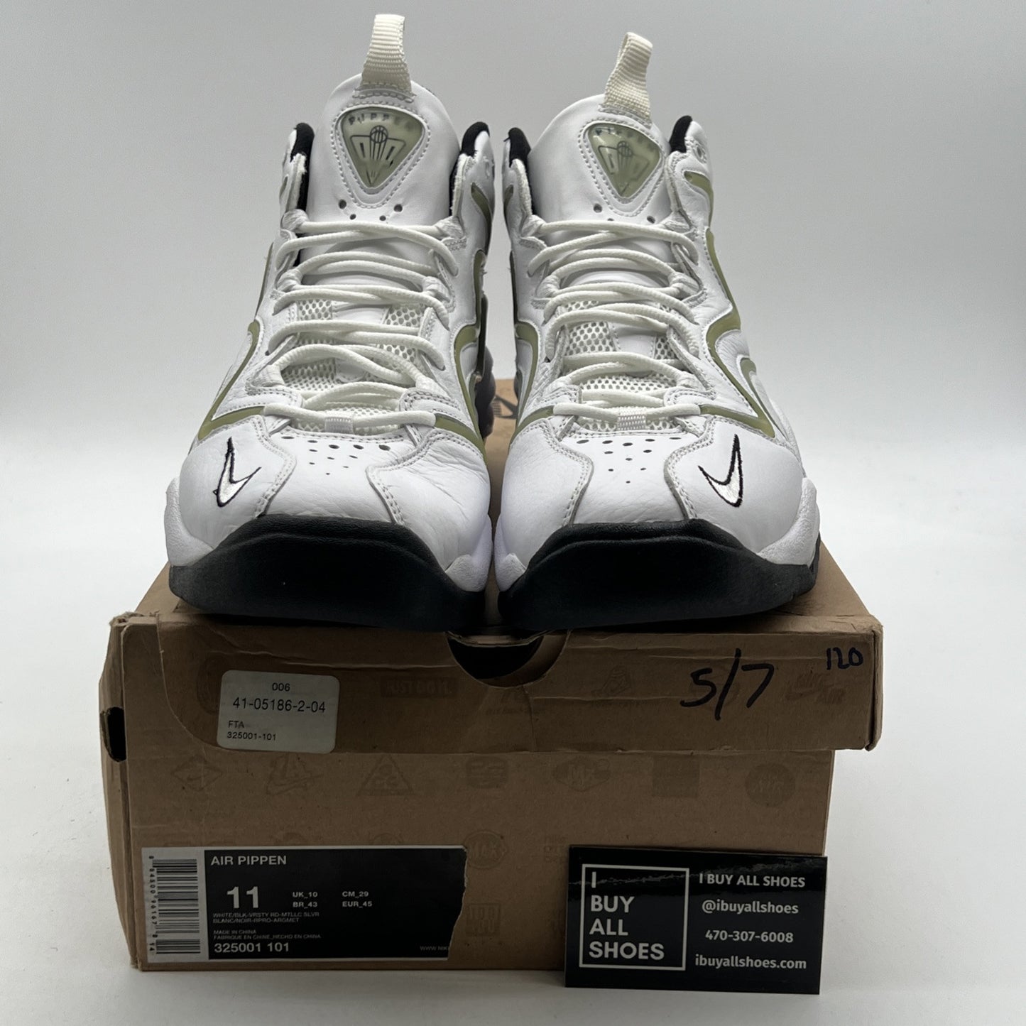 Size 11 - Nike Air Pippen White Black (325001-101)