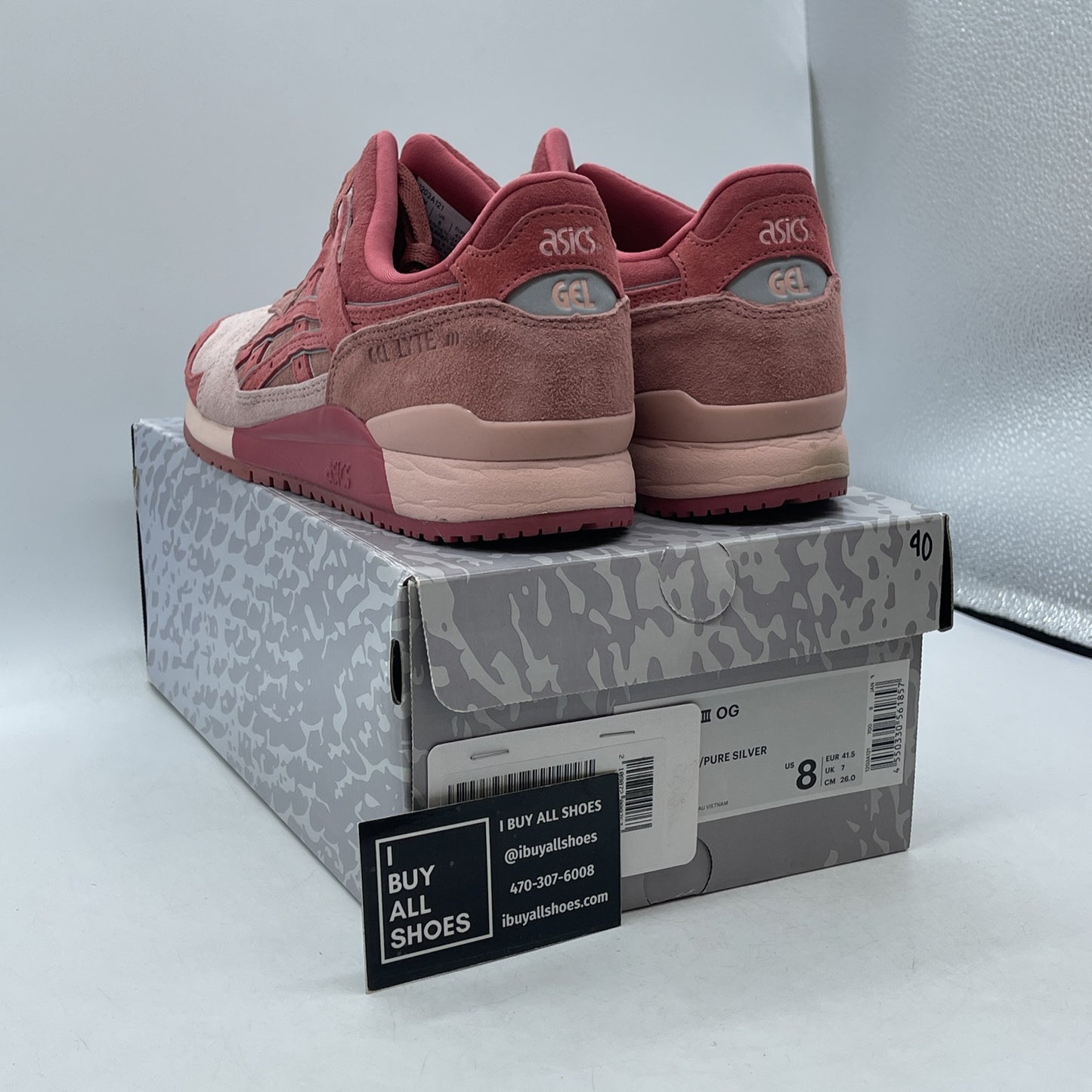 Size 8 - ASICS Concepts x Gel Lyte 3 Otoro Pink Grey Suede Leather (1203A121)