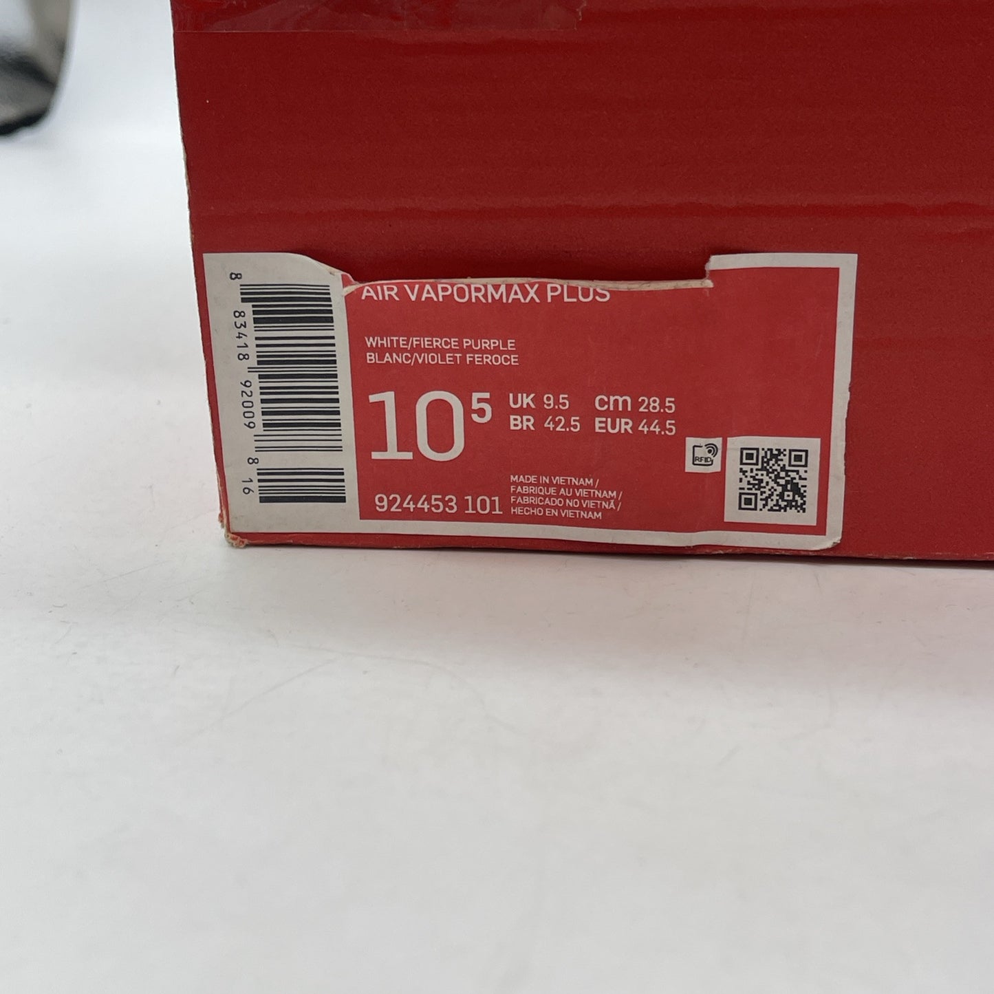 Size 10.5 - Nike Air VaporMax Plus Grape Grey Blue Suede (924453-101)