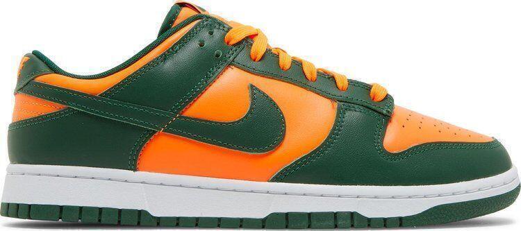 Size 10.5 - Nike Dunk Low Miami Hurricanes Green Orange Leather (DD1391-300)
