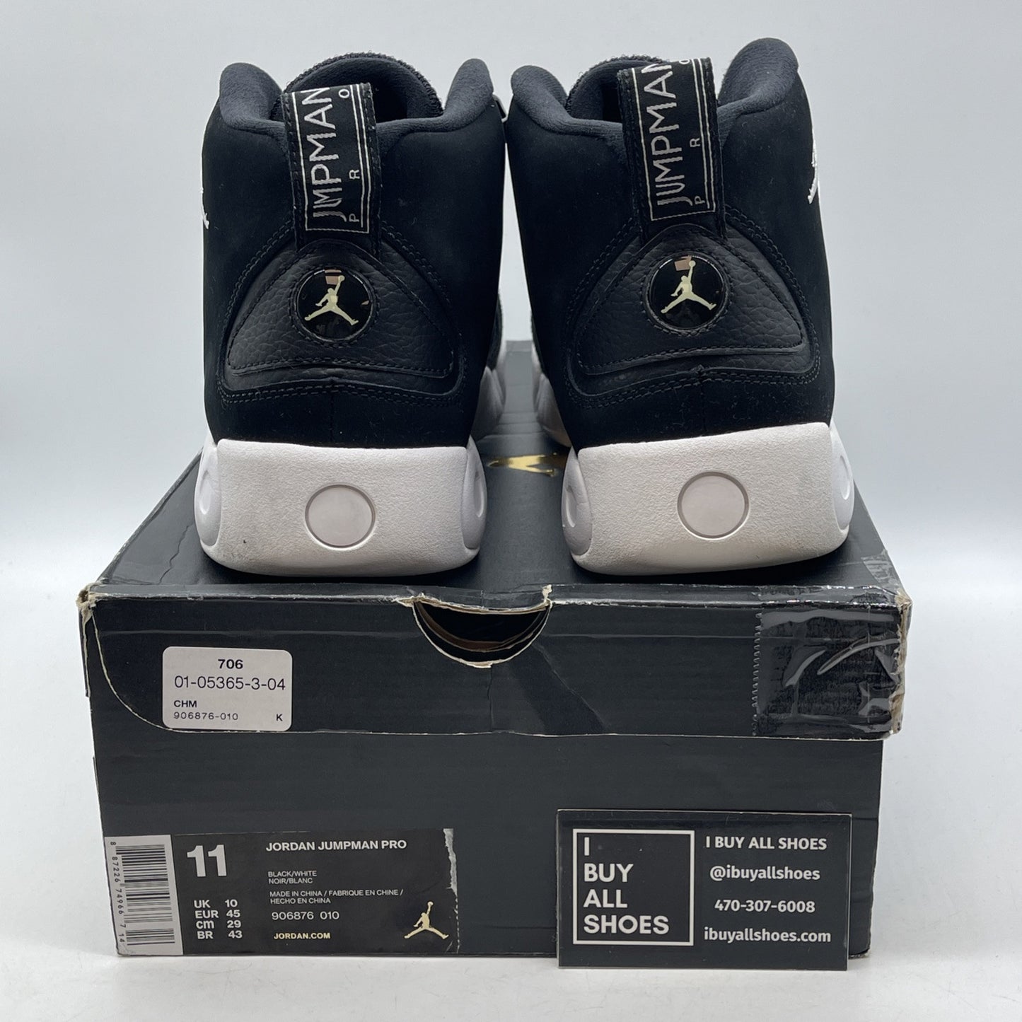 Size 11 - Jordan Jumpman Pro Cyber Monday Black Suede Leather (906876-010)