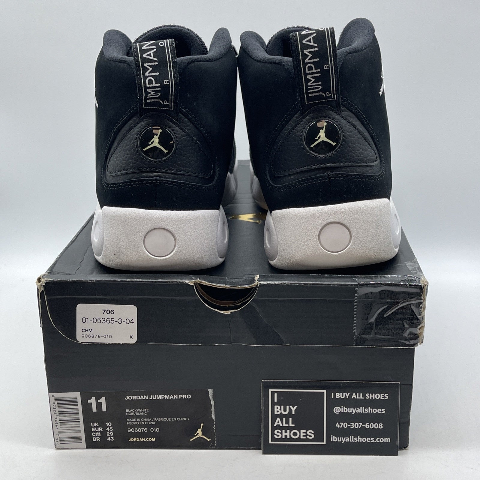 Size 11 - Jordan Jumpman Pro Cyber Monday Black Suede Leather (906876-010)