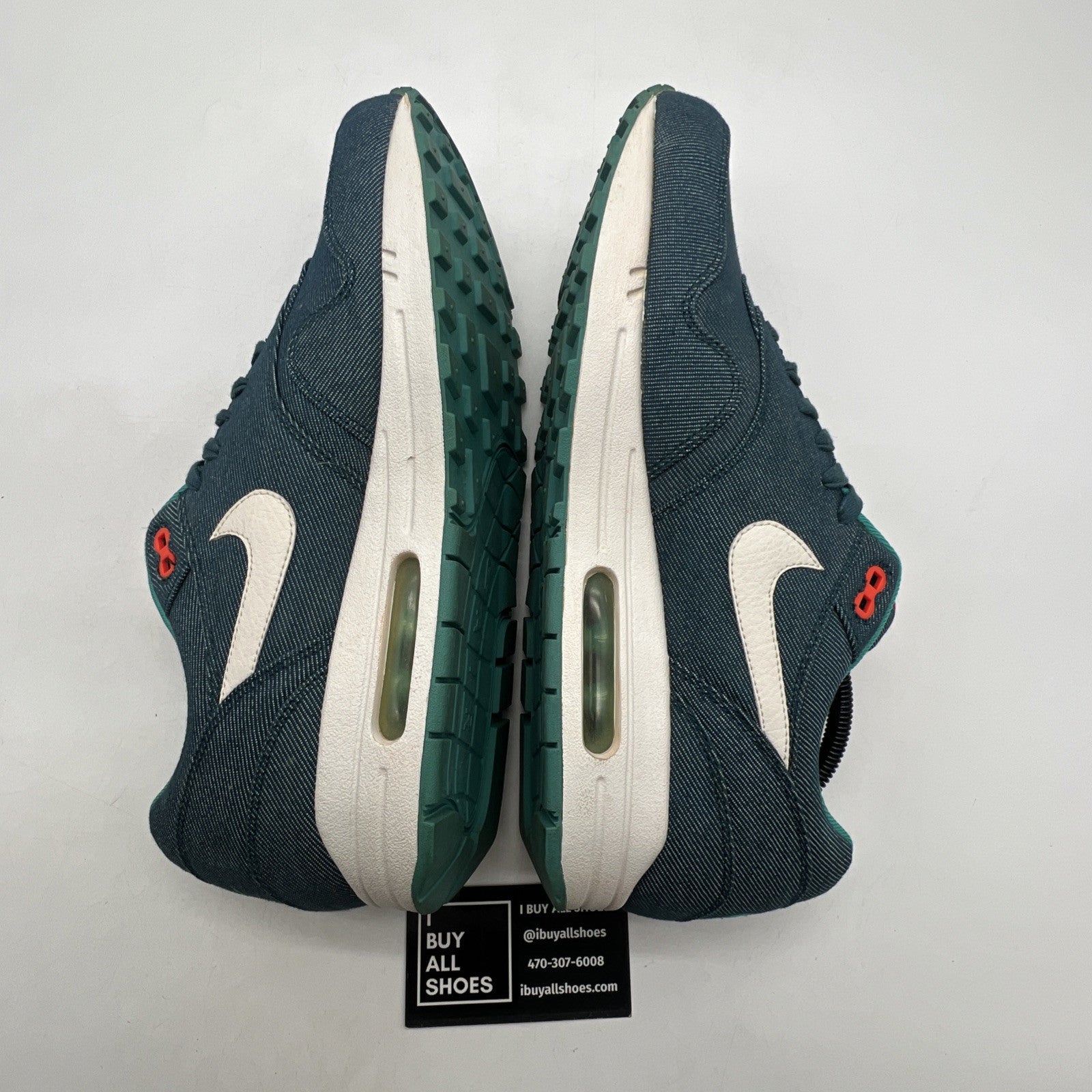 Size 10.5 - Nike Air Max 1 Prm Turquoise Denim (512033-313)
