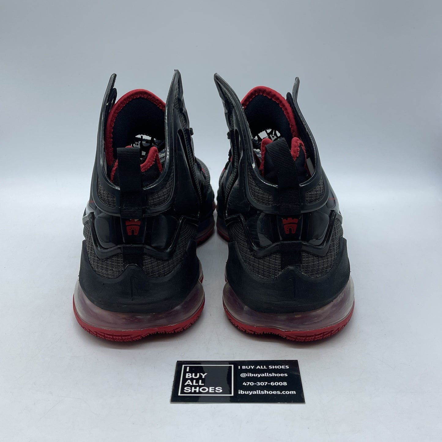 Size 12.5 - Nike LeBron 19 Bred Black Suede Leather (CZ0203-001)