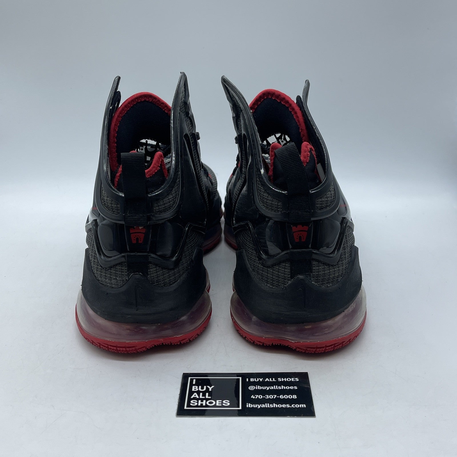 Size 12.5 - Nike LeBron 19 Bred Black Suede Leather (CZ0203-001)