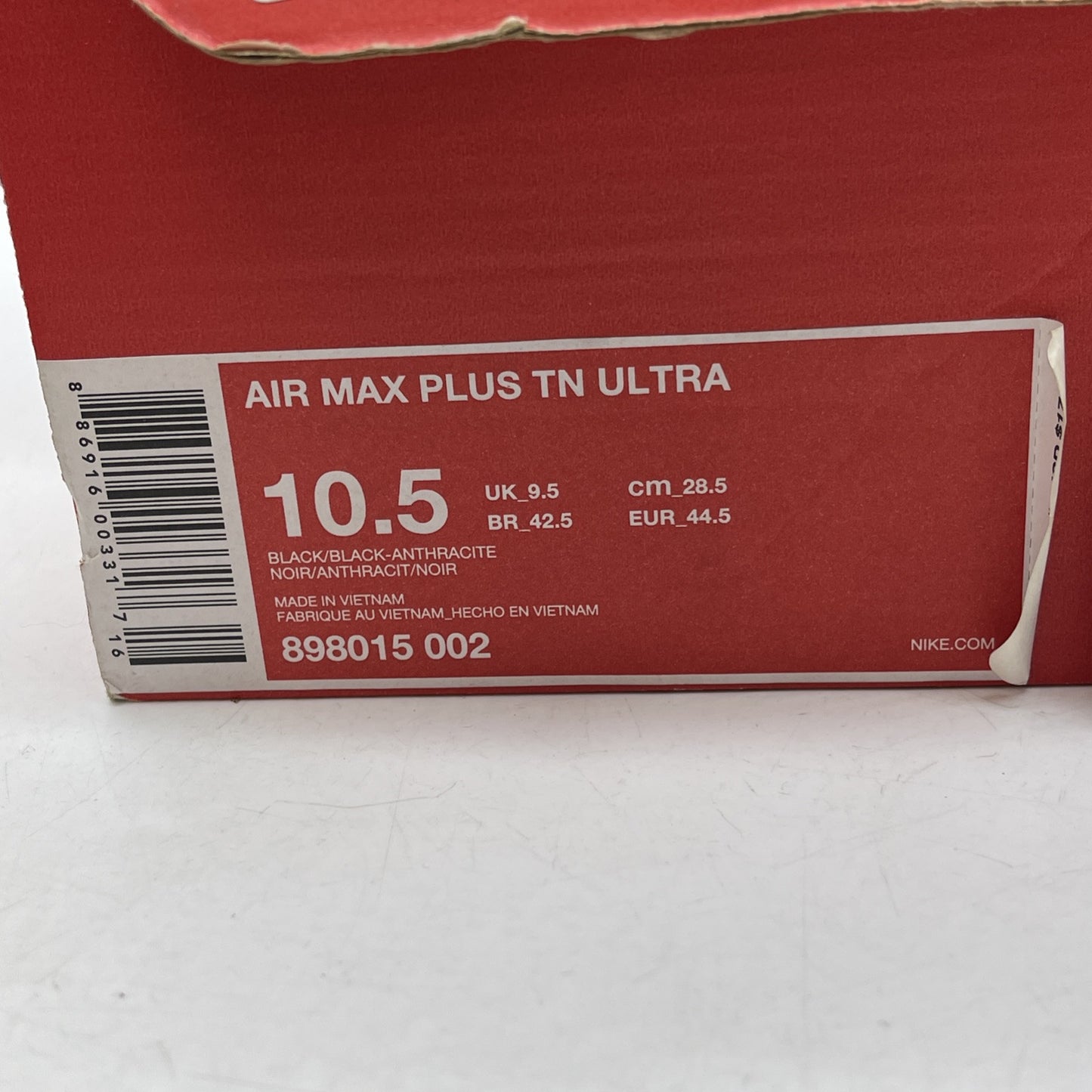 Size 10.5 - Nike Air Max Plus TN Ultra Triple Black Suede (898015-002)