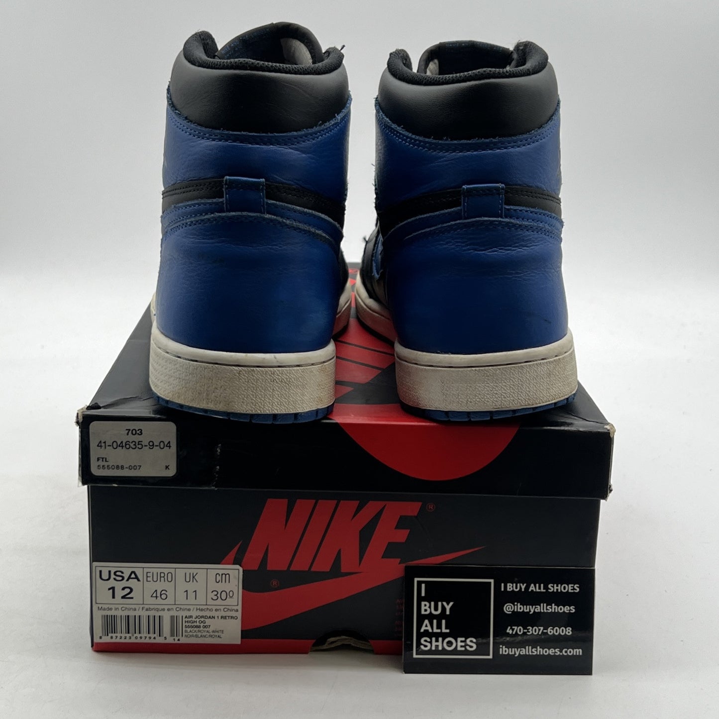 Size 12 - Air Jordan 1 Retro OG High Royal (555088-007)