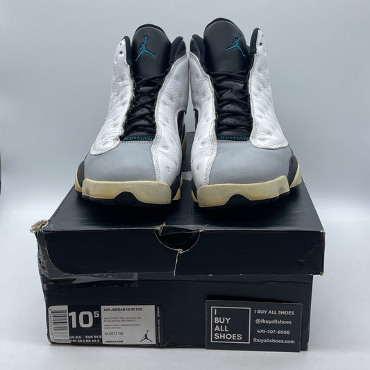 Size 10.5 - Air Jordan 13 Retro Barons Grey White Leather (414571-115)