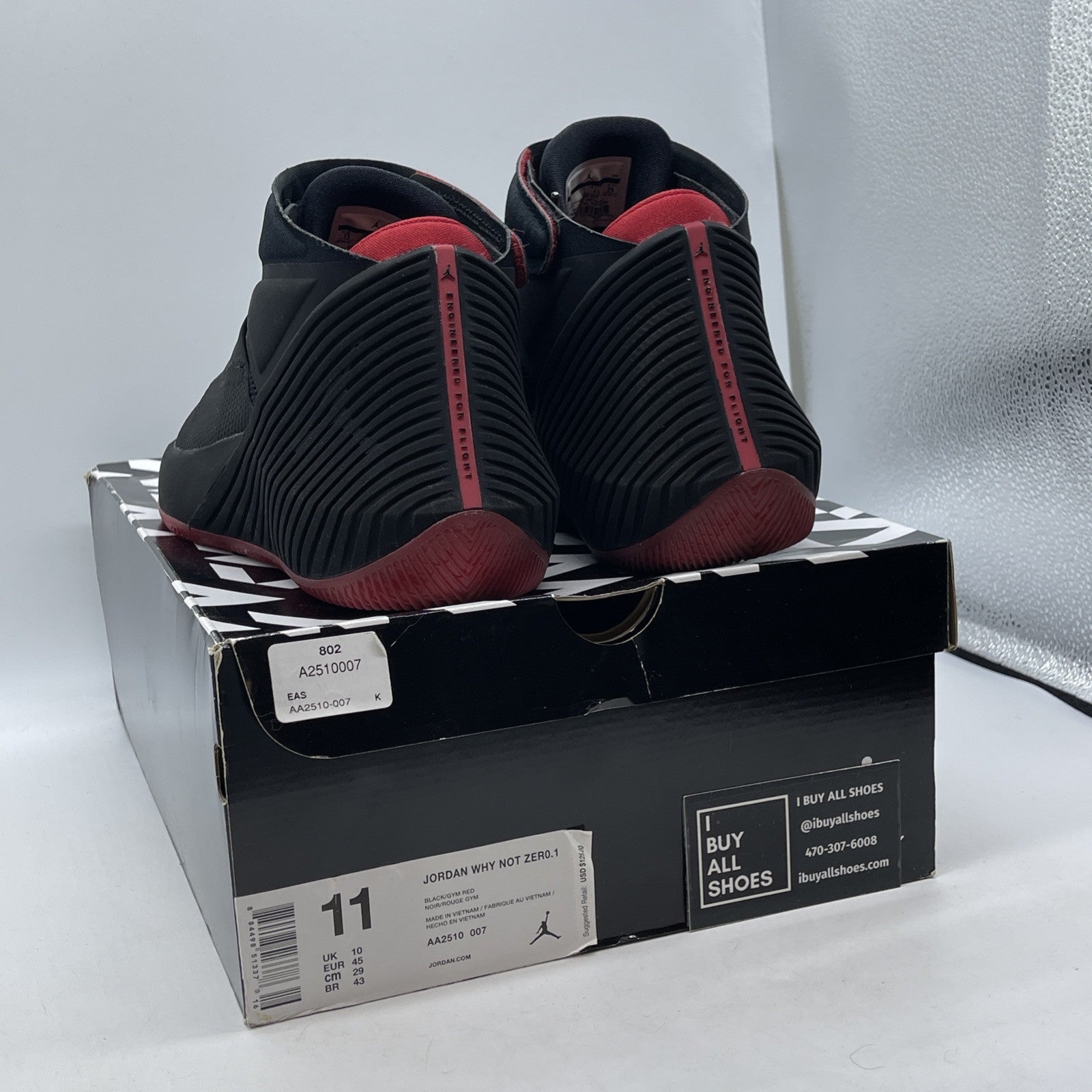 Size 11 - Jordan Why Not Zer0.1 Bred Suede Leather (AA2510-007)