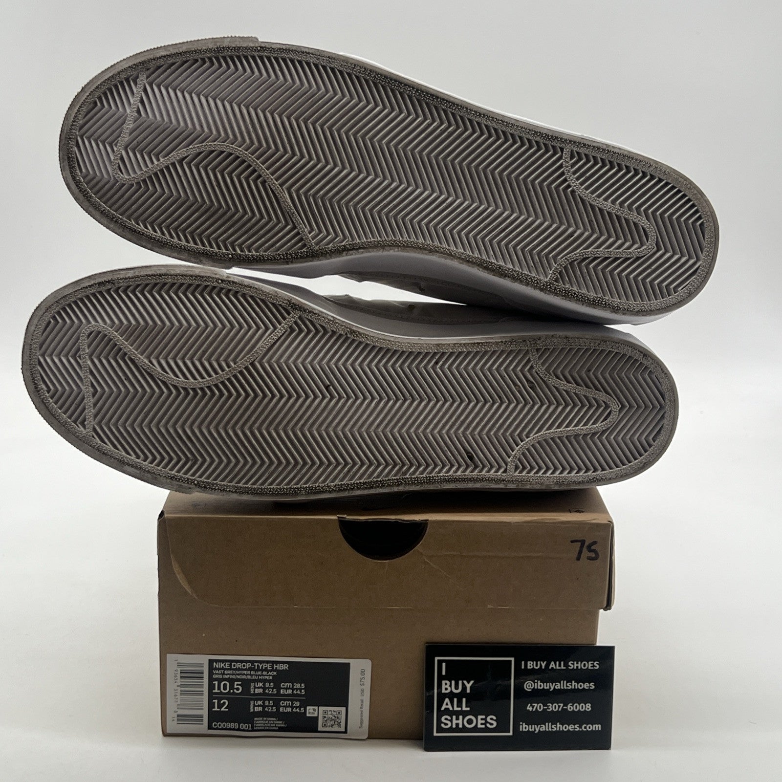 Size 10.5 - Nike Drop Type HBR Vast Grey (CQ0989-001)