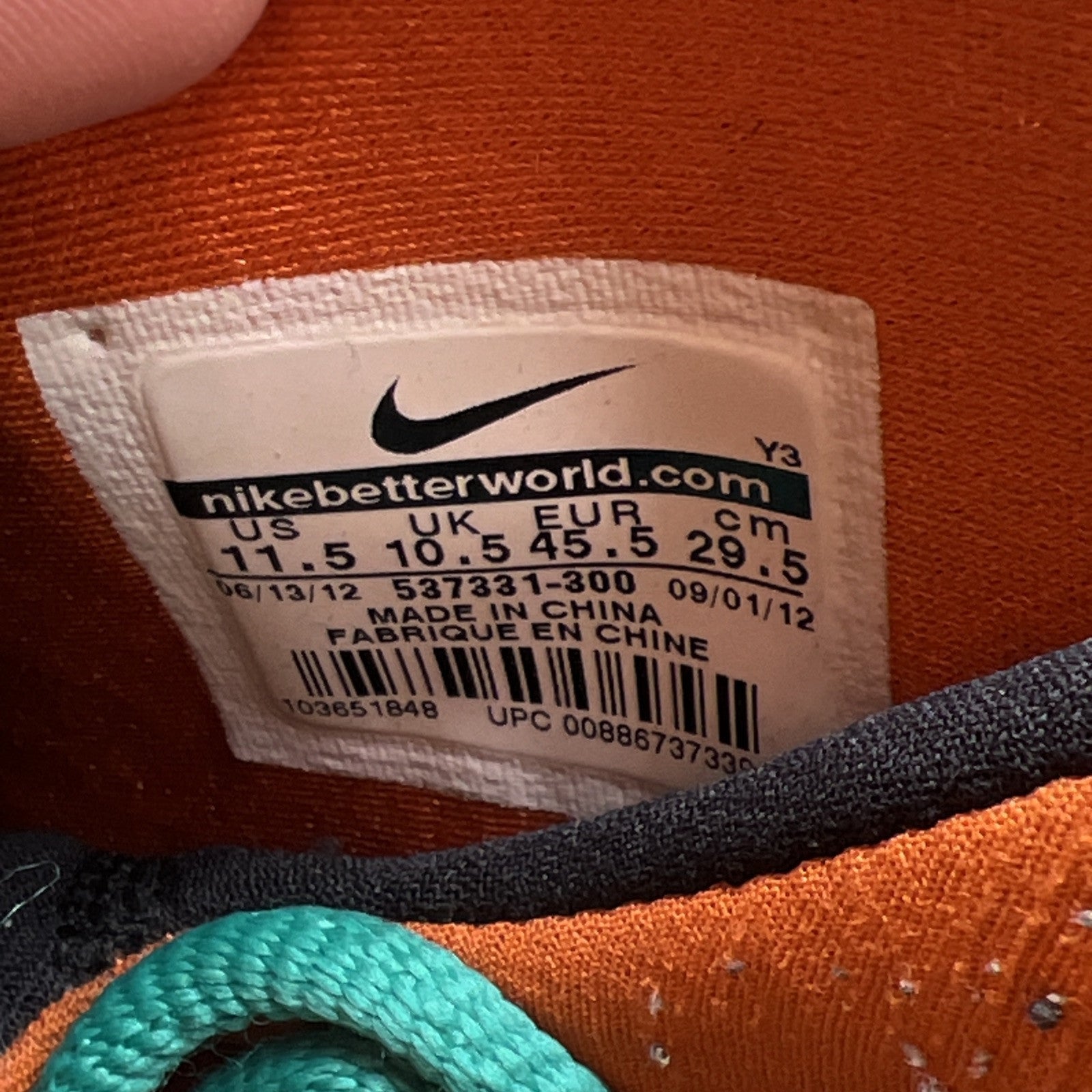 Size 11.5 - Nike Air Penny 5 Miami Dolphins (537331-300)
