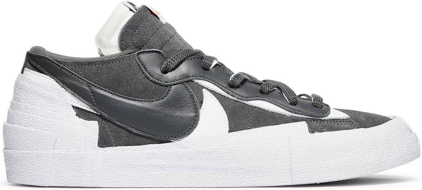 Size 11 - Nike sacai x Blazer Low Iron Grey White Suede Leather (DD1877-002)