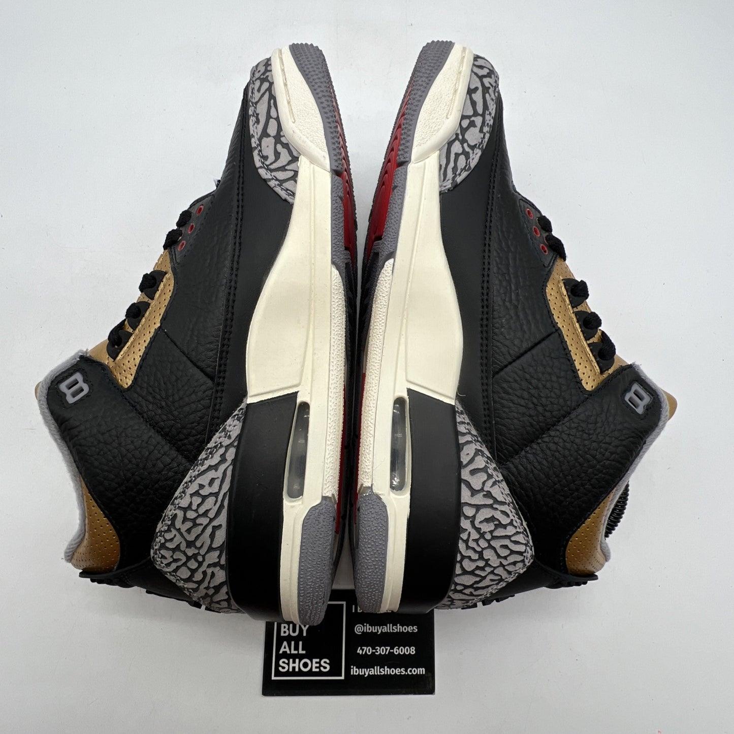 Size 8 - Air Jordan 3 Retro Mid Black Gold W (CK9246-067)