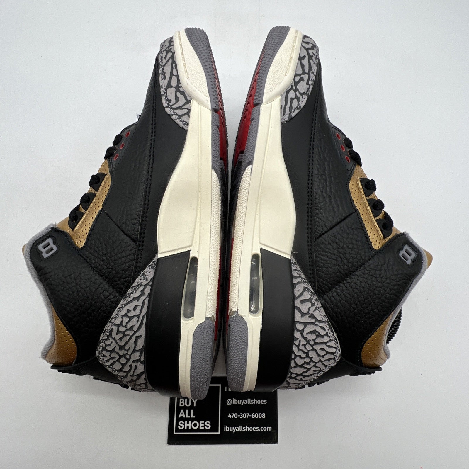 Size 8 - Air Jordan 3 Retro Mid Black Gold W (CK9246-067)