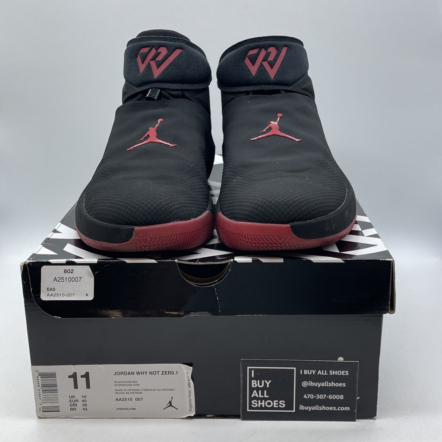 Size 11 - Jordan Why Not Zer0.1 Bred Suede Leather (AA2510-007)