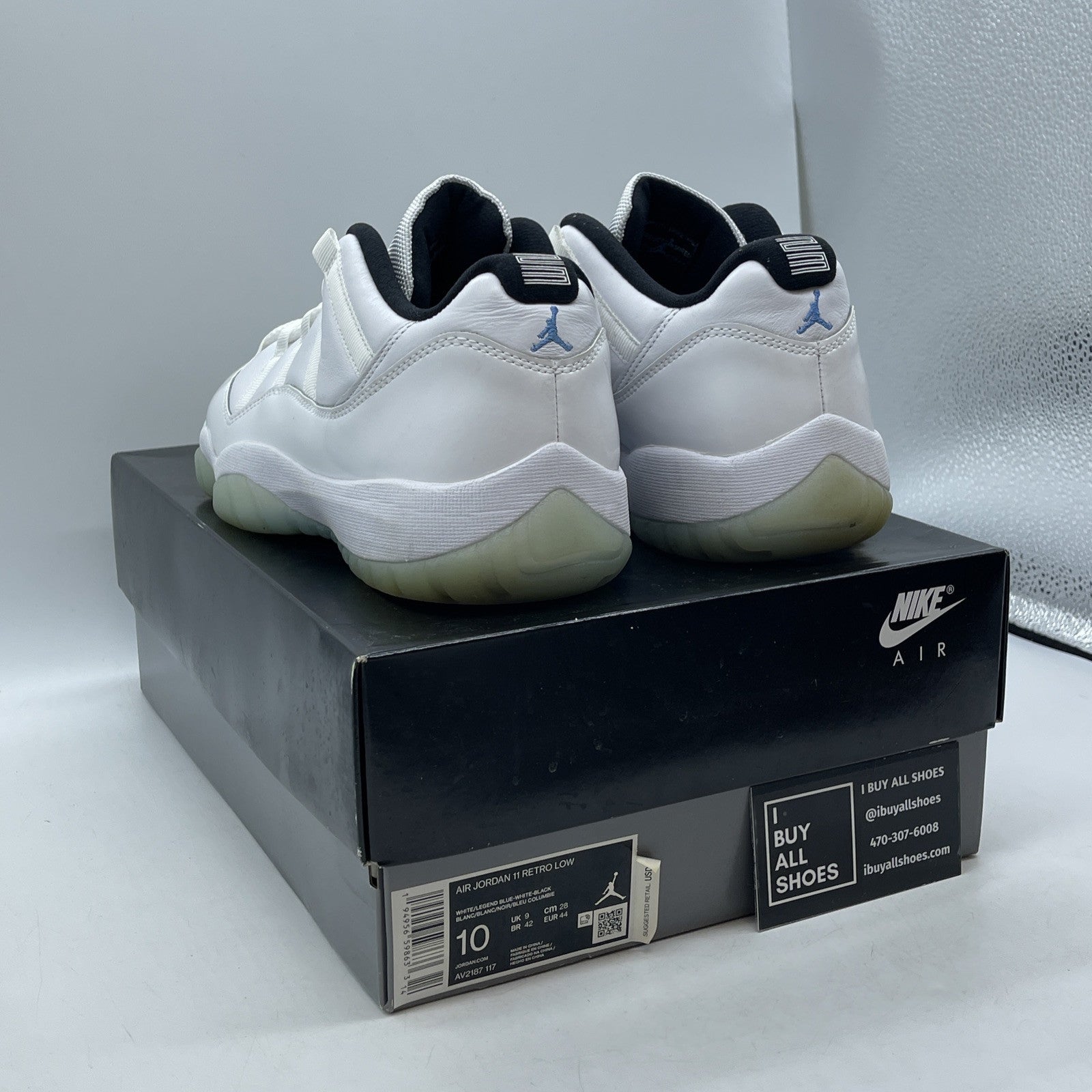Size 10 - Jordan 11 Retro Low Legend Blue White Leather (AV2187-117)