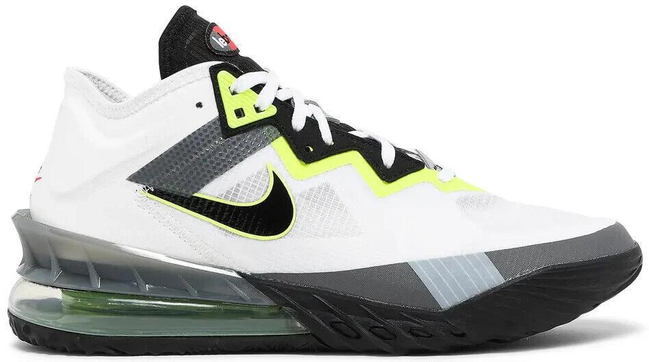 Size 12 - Nike LeBron 18 Low Air Max 95 Greedy White Black Suede (CV7562-100)