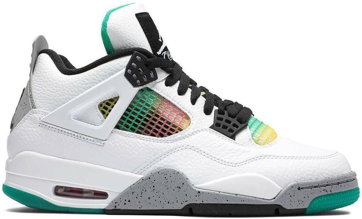 Size 9W - Air Jordan 4 Retro Rasta White Grey Leather (AQ9129-100)