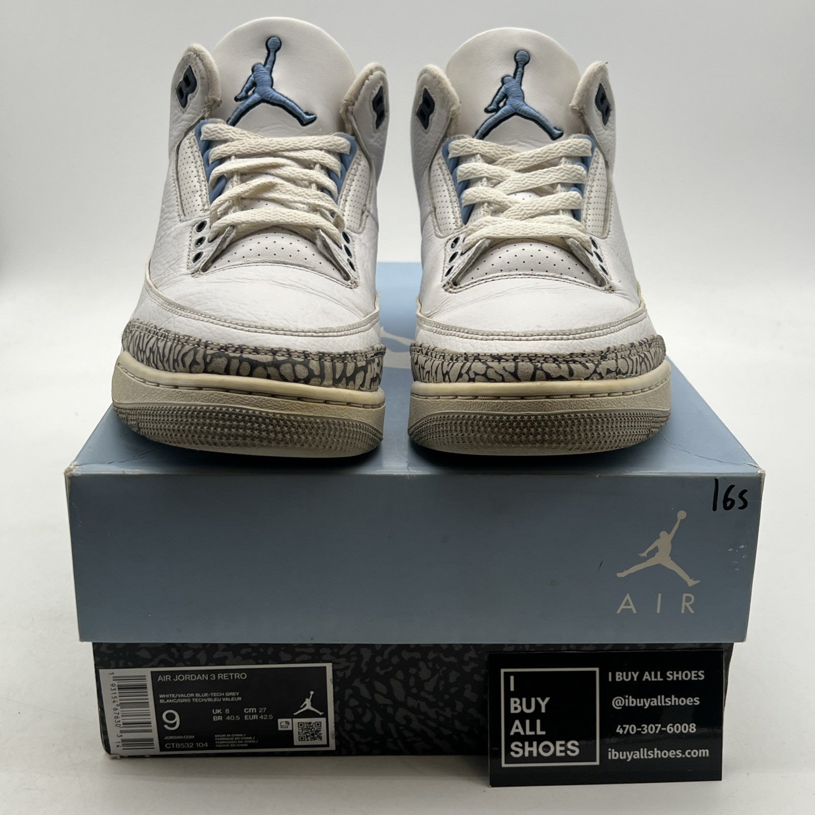Size 9 - Air Jordan 3 Retro Mid UNC (CT8532-104)