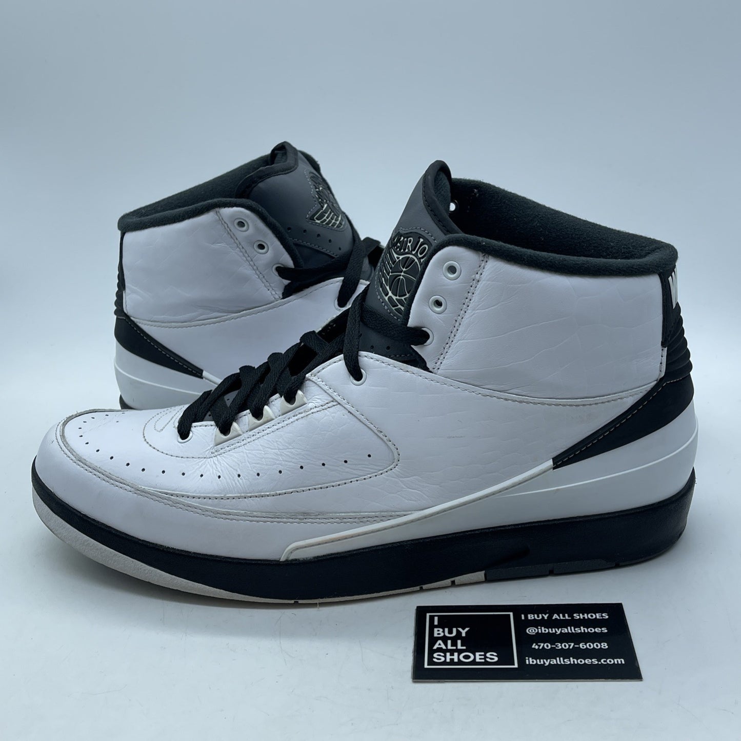 Size 13 - Air Jordan 2 Retro Wing It Black White Leather (834272-103)