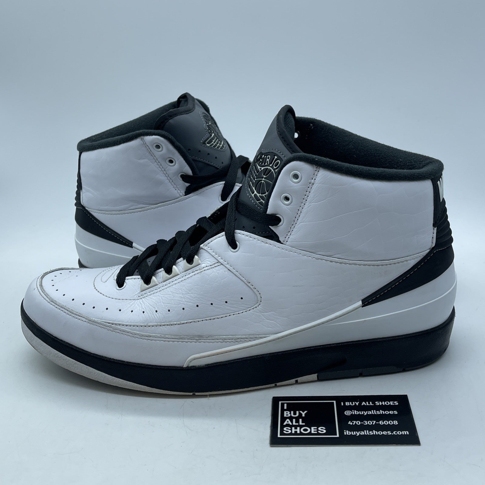 Size 13 - Air Jordan 2 Retro Wing It Black White Leather (834272-103)
