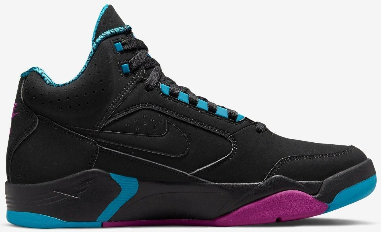 Size 9.5 - Nike Air Flight Lite Mid Black Cyber Teal (DQ7687-002)