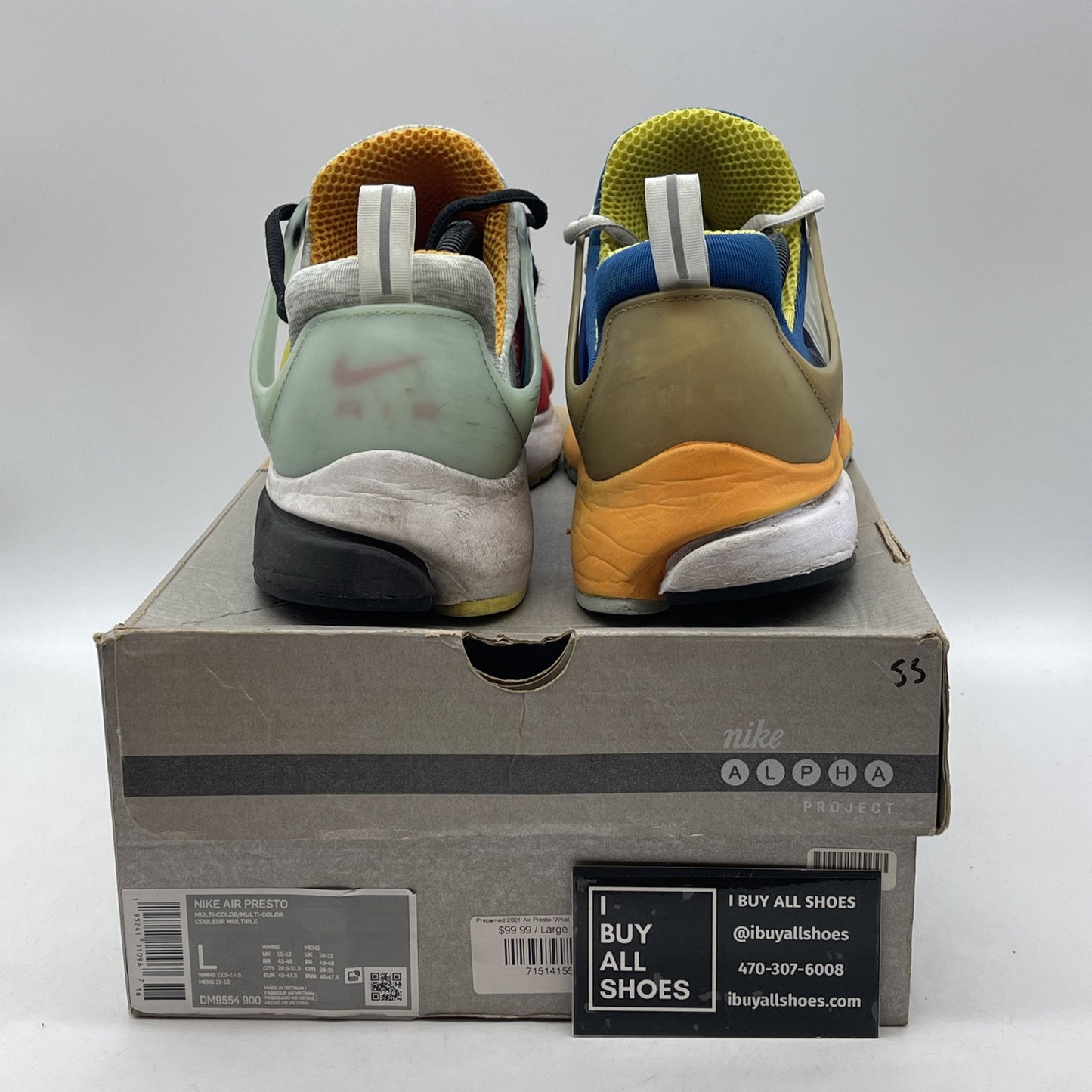 Size L 11-13 - Nike Air Presto What The Red Blue Suede (DM9554-900)