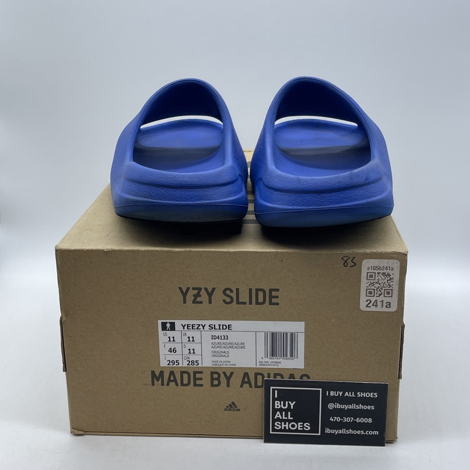 Size 11 - Adidas Yeezy Slide Azure Blue Rubber  (ID4133)