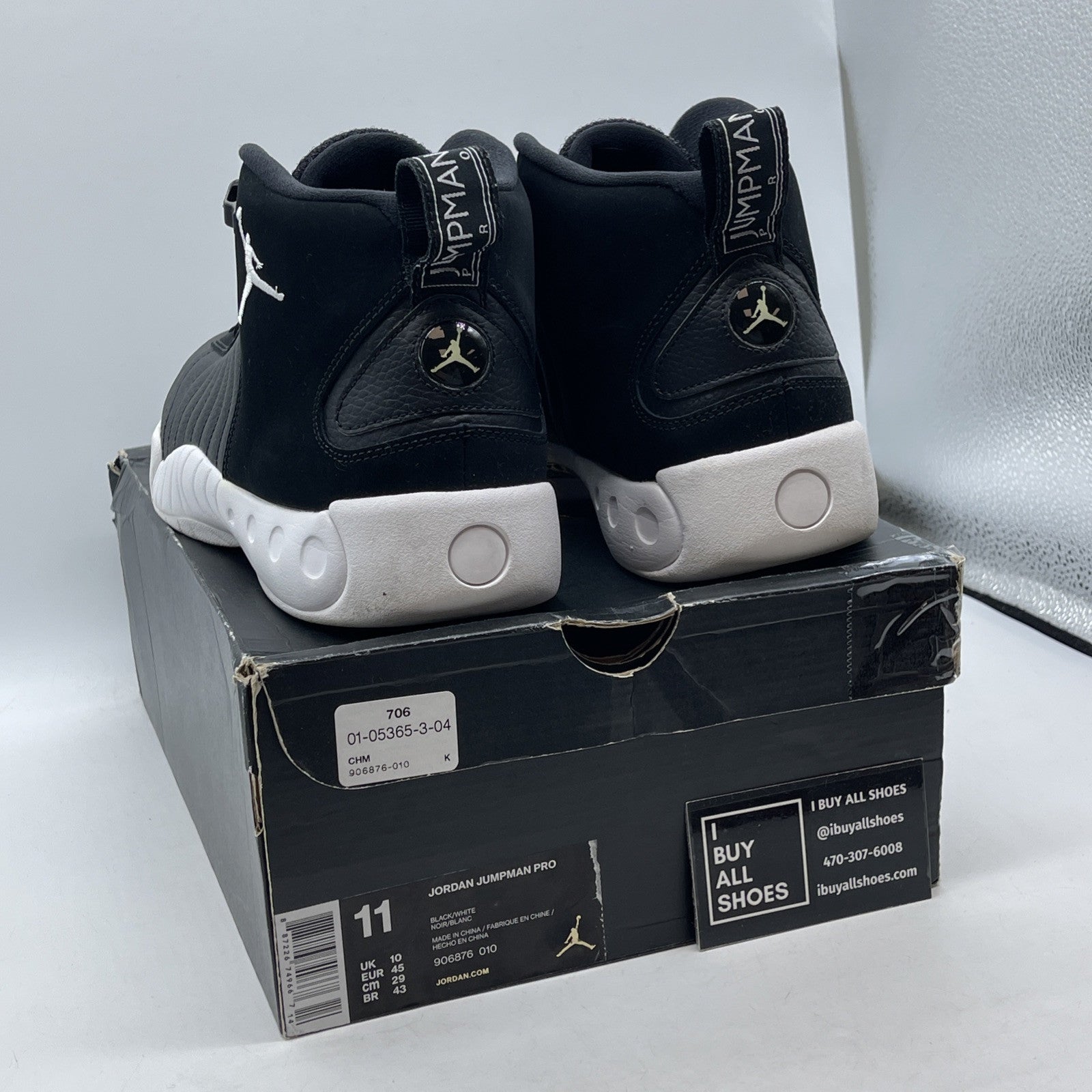 Size 11 - Jordan Jumpman Pro Cyber Monday Black Suede Leather (906876-010)