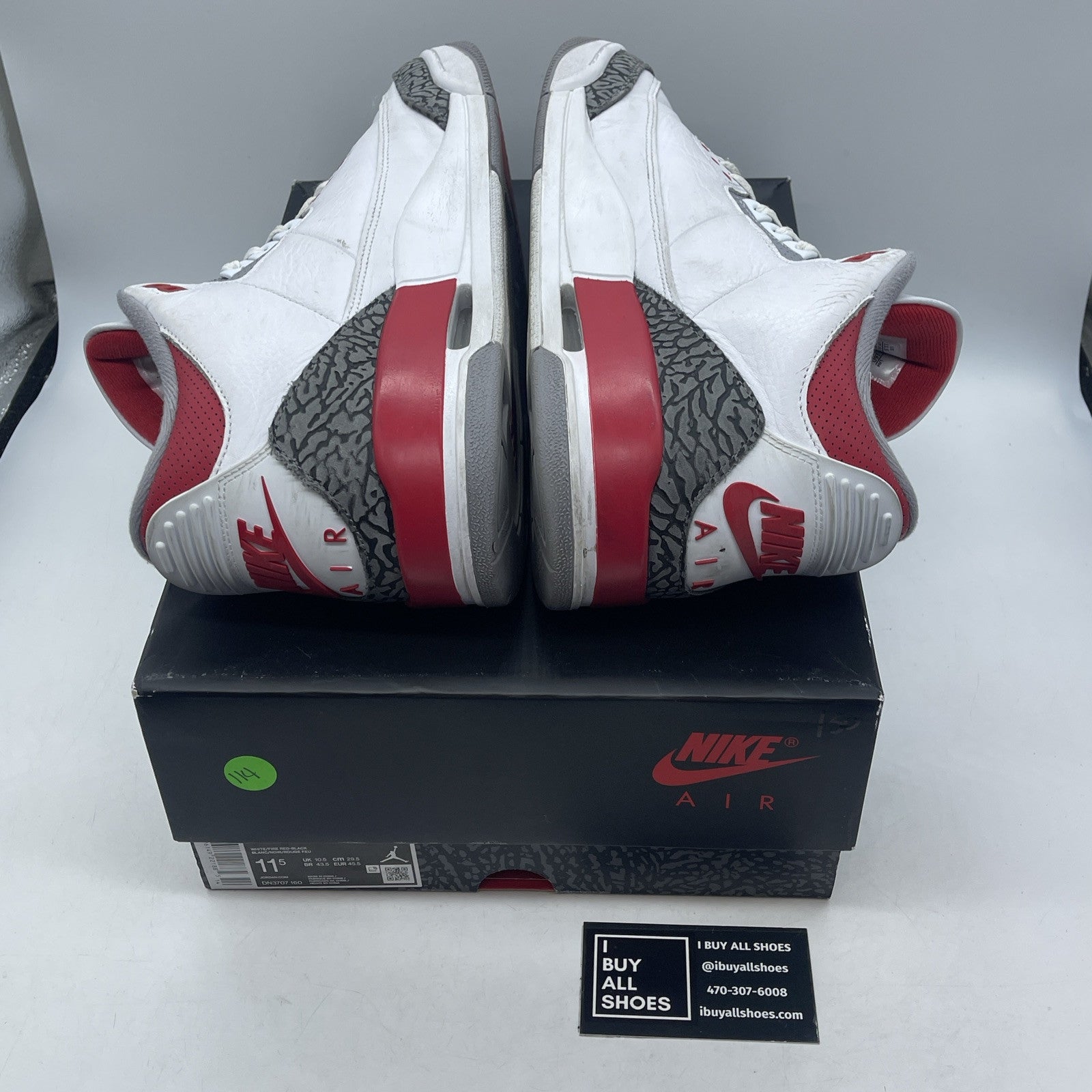 Size 11.5 - Jordan 3 Retro Mid Fire Red White Grey Suede Leather (DN3707-160)