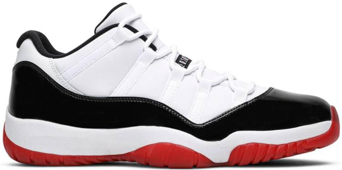 Size 8.5 - Jordan 11 Retro Low Concord Bred White Leather (AV2187-160)