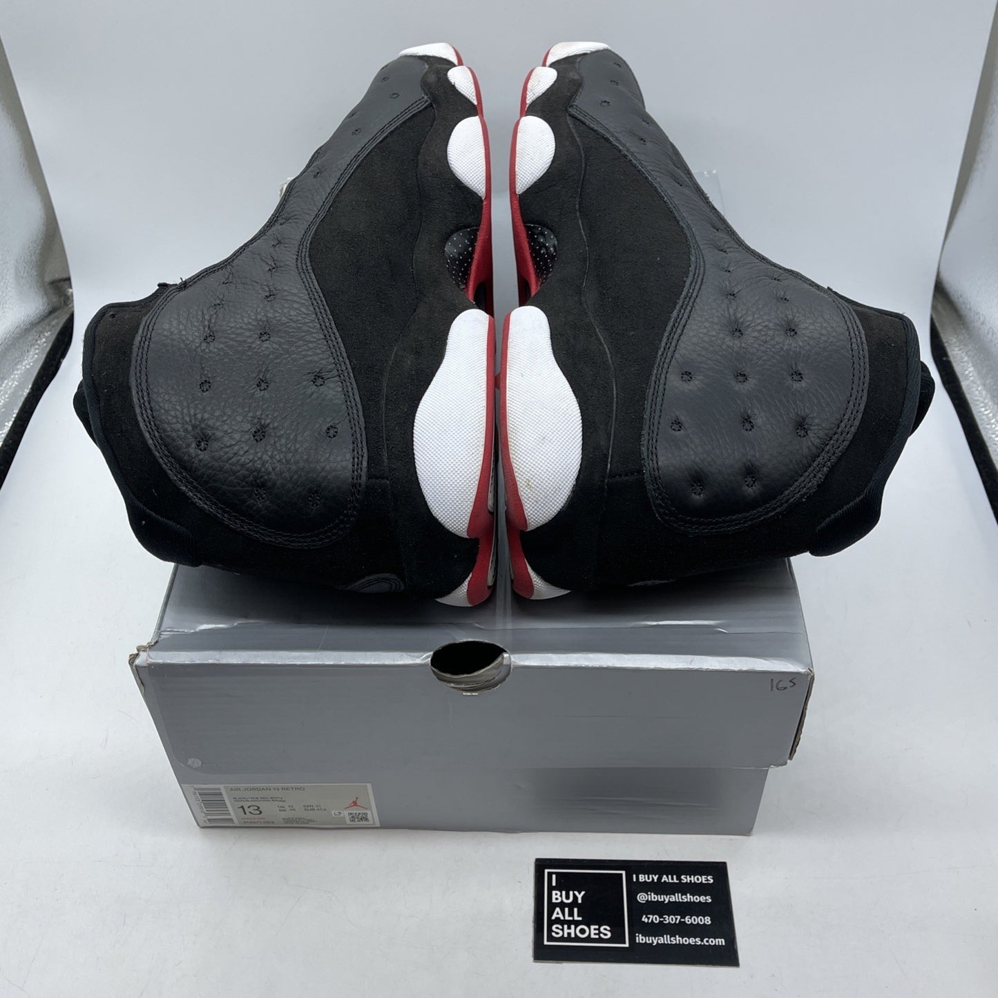 Size 13 - Jordan 13 Retro Mid Playoff Black White Suede Leather (414571-062)