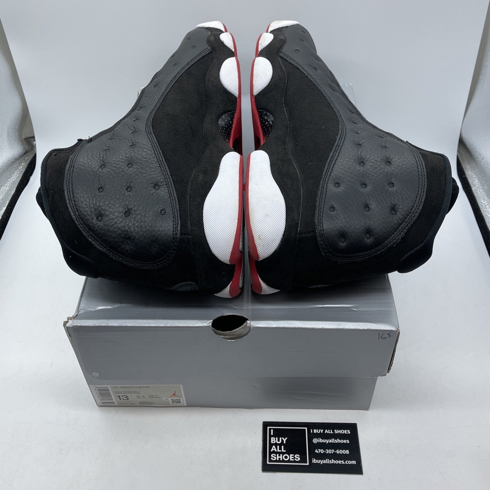 Size 13 - Jordan 13 Retro Mid Playoff Black White Suede Leather (414571-062)