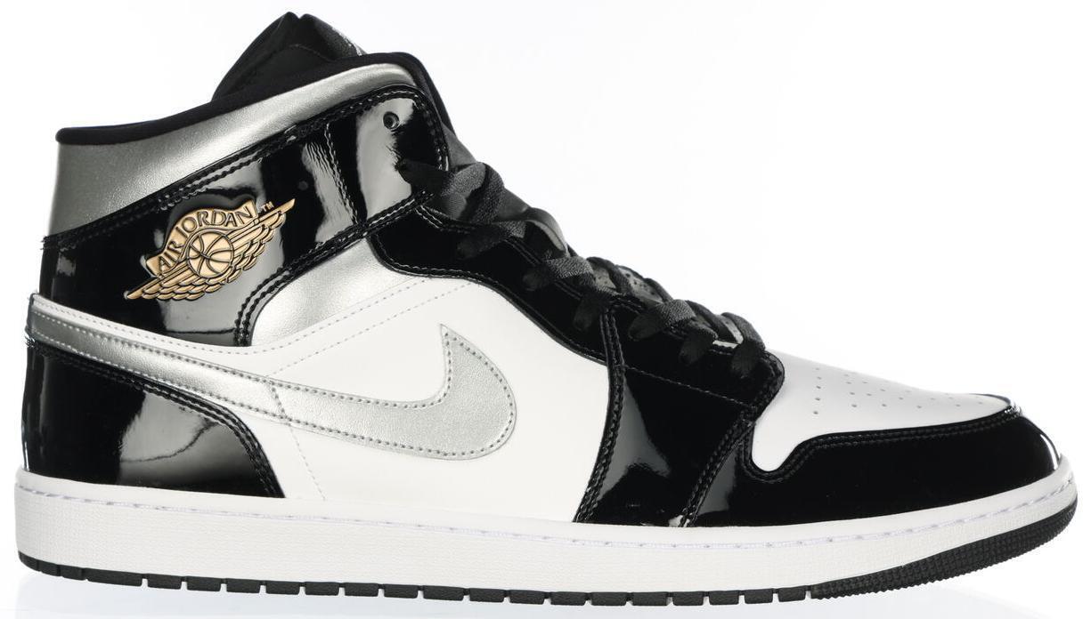 Size 10 - Air Jordan 1 SE Mid Black White Metallic Silver (HV0789-010)
