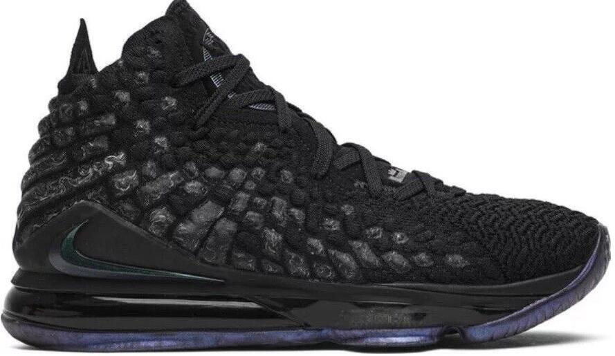 Size 12 - Nike LeBron 17 Currency Black White Suede (BQ3177-001)