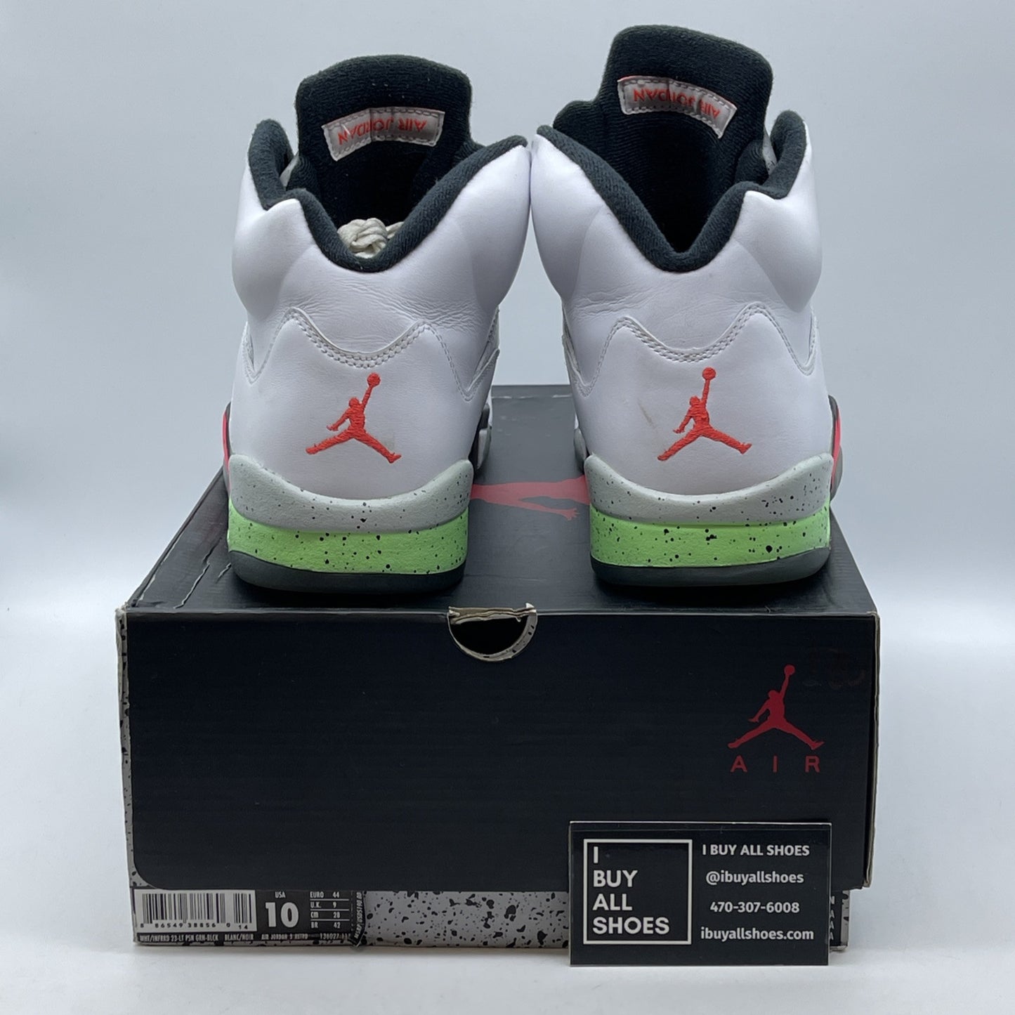 Size 10 - Air Jordan 5 Retro Pro Stars White Black Leather (136027-115)