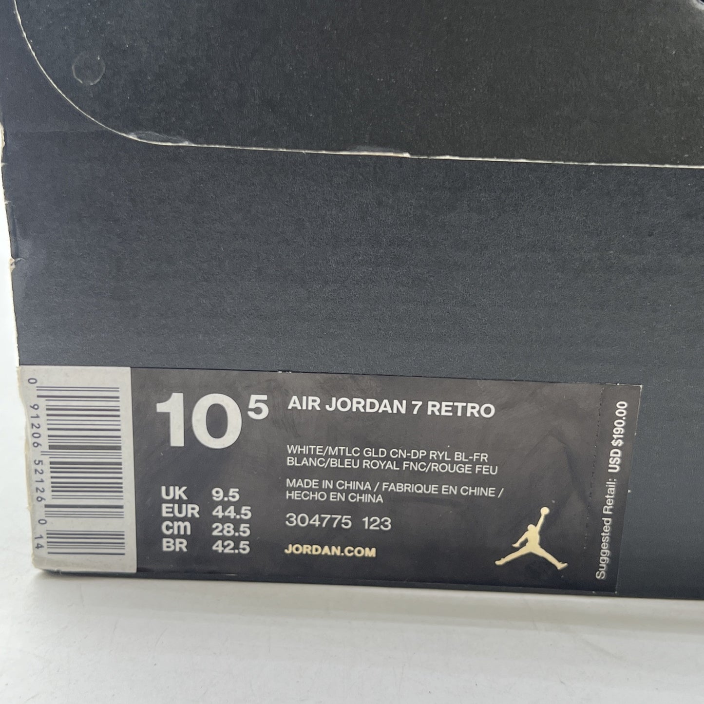 Size 10.5 - Air Jordan 7 Retro Tinker Alternate (304775-123)