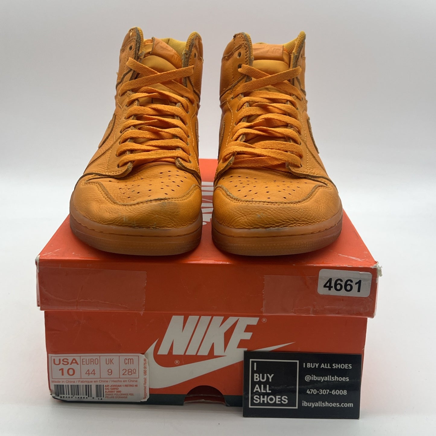 Size 10 - Air Jordan 1 Retro OG G8RD High Orange Peel (AJ5997-880)